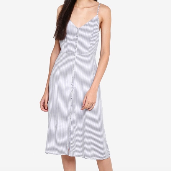 abercrombie button up midi dress